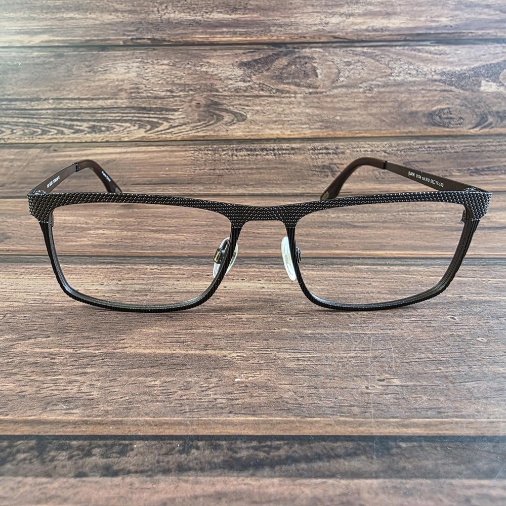 Evatik E9154 Titanium Eyeglasses Charcoal Textured Rectangular Frames 55-17-140